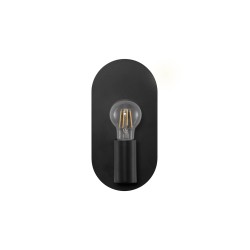 Black Metal LED E27 1x12 Watt 230 Volt IP20 Bulb Excluded D: 12.5 W: 10 H: 25 cm
