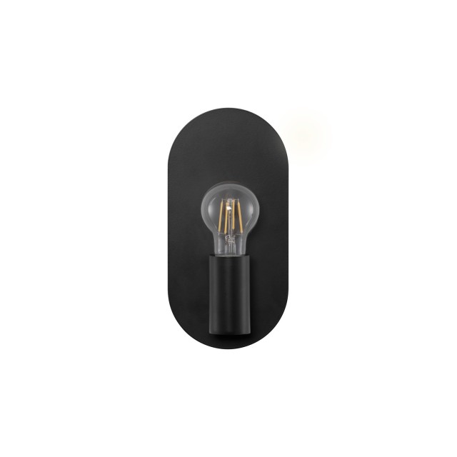 Black Metal LED E27 1x12 Watt 230 Volt IP20 Bulb Excluded D: 12.5 W: 10 H: 25 cm