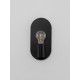 Black Metal LED E27 1x12 Watt 230 Volt IP20 Bulb Excluded D: 12.5 W: 10 H: 25 cm