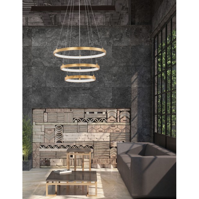 Golden Leaf Aluminium & Acrylic AdjusTable LED 83 Watt 230 Volt 4980Lm 3000 IP20 L: 61 H: 150 cm 9501430