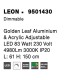 Golden Leaf Aluminium & Acrylic AdjusTable LED 83 Watt 230 Volt 4980Lm 3000 IP20 L: 61 H: 150 cm 9501430