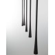 Black Aluminium & Steel Black Fabric Wire LED 5x7 Watt 230 Volt 1065Lm 3000 IP20 L: 110 W: 4.5 H1: 60 H2: 160 cm