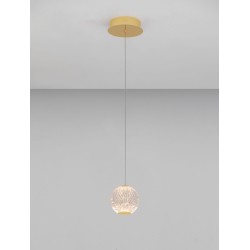 Gold Aluminium & Acrylic LED 4.2 Watt 230V 246Lm 3200K IP20 D: 12 H: 120 cm  9511010