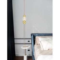 Gold Aluminium & Acrylic LED 6 Watt 230V 322Lm 3200K IP20 D: 14 H: 150 cm 9511030