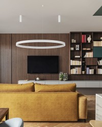 Φωτιστικό Κρεμαστό Εσωτερικού Χώρου με LED Πλακέτα Αλουμινίου Λευκό Ματ Φ150 Motif 9530203 Nova Luce