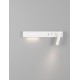 Sandy White Metal AdjusTable - Switch On/Off USB Charger LED Cree 230 Volt 3000 Backlight 5 Watt 350Lm Reader 1x3 Watt 210Lm IP20 L: 35 W: 10 H: 8 cm 9533523 