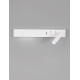 Sandy White Metal AdjusTable - Switch On/Off USB Charger LED Cree 230 Volt 3000 Backlight 5 Watt 350Lm Reader 1x3 Watt 210Lm IP20 L: 35 W: 10 H: 8 cm 9533523 