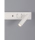 Sandy White Metal AdjusTable - Switch On/Off USB Charger LED Cree 230 Volt 3000 Backlight 5 Watt 350Lm Reader 1x3 Watt 210Lm IP20 L: 35 W: 10 H: 8 cm 9533523 