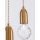 Brass Metal & Clear Glass LED G9 3x6 Watt 230 Volt IP20 Bulb Excluded D: 30 H: 150 cm 9536413