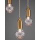 Brass Metal & Clear Glass LED G9 3x6 Watt 230 Volt IP20 Bulb Excluded D: 30 H: 150 cm 9536413