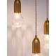 Brass Metal & Clear Glass LED G9 3x6 Watt 230 Volt IP20 Bulb Excluded D: 30 H: 150 cm 9536413