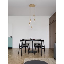 Brass Metal & Clear Glass LED G9 5x6 Watt 230 Volt IP20 Bulb Excluded D: 40 H: 150 cm 9536414