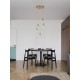 Brass Metal & Clear Glass LED G9 5x6 Watt 230 Volt IP20 Bulb Excluded D: 40 H: 150 cm 9536414