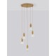 Brass Metal & Clear Glass LED G9 5x6 Watt 230 Volt IP20 Bulb Excluded D: 40 H: 150 cm 9536414