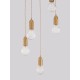Brass Metal & Clear Glass LED G9 5x6 Watt 230 Volt IP20 Bulb Excluded D: 40 H: 150 cm 9536414