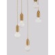 Brass Metal & Clear Glass LED G9 5x6 Watt 230 Volt IP20 Bulb Excluded D: 40 H: 150 cm 9536414