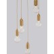 Brass Metal & Clear Glass LED G9 5x6 Watt 230 Volt IP20 Bulb Excluded D: 40 H: 150 cm 9536414