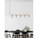 Brass Metal & Clear Glass LED G9 5x6 Watt 230 Volt IP20 Bulb Excluded L: 128 H: 120 cm 9536415