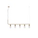 Brass Metal & Clear Glass LED G9 5x6 Watt 230 Volt IP20 Bulb Excluded L: 128 H: 120 cm 9536415