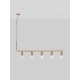 Brass Metal & Clear Glass LED G9 5x6 Watt 230 Volt IP20 Bulb Excluded L: 128 H: 120 cm 9536415
