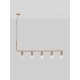 Brass Metal & Clear Glass LED G9 5x6 Watt 230 Volt IP20 Bulb Excluded L: 128 H: 120 cm 9536415