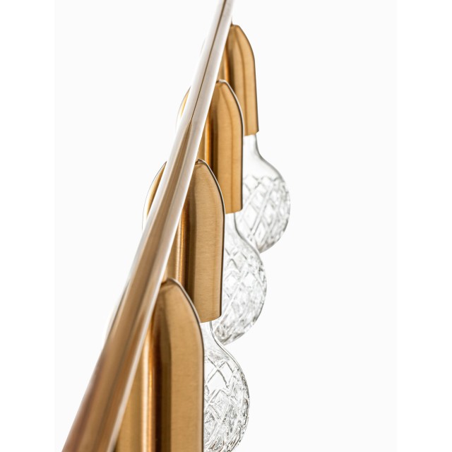 Brass Metal & Clear Glass LED G9 5x6 Watt 230 Volt IP20 Bulb Excluded L: 128 H: 120 cm 9536415