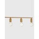 Brass Metal & Clear Glass LED G9 5x6 Watt 230 Volt IP20 Bulb Excluded L: 128 H: 120 cm 9536415