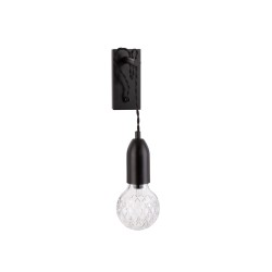 Black Metal & Clear Glass LED G9 1x6 Watt 230 Volt IP20 Bulb Excluded L: 9.5 W: 20 H: 39 cm 9536416