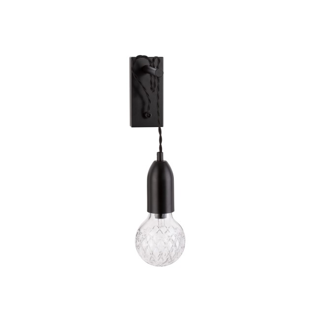 Black Metal & Clear Glass LED G9 1x6 Watt 230 Volt IP20 Bulb Excluded L: 9.5 W: 20 H: 39 cm 9536416