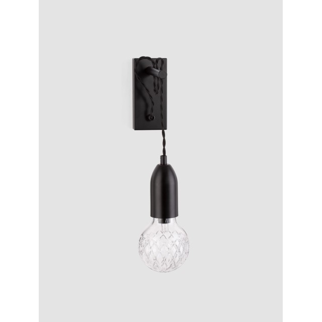 Black Metal & Clear Glass LED G9 1x6 Watt 230 Volt IP20 Bulb Excluded L: 9.5 W: 20 H: 39 cm 9536416