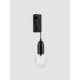 Black Metal & Clear Glass LED G9 1x6 Watt 230 Volt IP20 Bulb Excluded L: 9.5 W: 20 H: 39 cm 9536416
