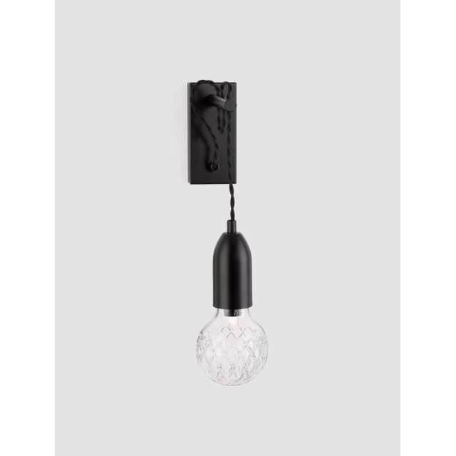 Black Metal & Clear Glass LED G9 1x6 Watt 230 Volt IP20 Bulb Excluded L: 9.5 W: 20 H: 39 cm 9536416