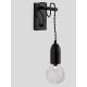 Black Metal & Clear Glass LED G9 1x6 Watt 230 Volt IP20 Bulb Excluded L: 9.5 W: 20 H: 39 cm 9536416