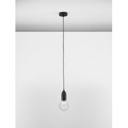 Black Metal & Clear Glass LED G9 1x6 Watt 230 Volt IP20 Bulb Excluded D: 9.5 H: 120 cm 9536417