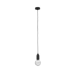 Black Metal & Clear Glass LED G9 1x6 Watt 230 Volt IP20 Bulb Excluded D: 9.5 H: 120 cm 9536417