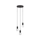 Black Metal & Clear Glass LED G9 3x6 Watt 230 Volt IP20 Bulb Excluded D: 30 H: 150 cm 9536418
