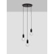 Black Metal & Clear Glass LED G9 3x6 Watt 230 Volt IP20 Bulb Excluded D: 30 H: 150 cm 9536418
