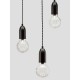 Black Metal & Clear Glass LED G9 3x6 Watt 230 Volt IP20 Bulb Excluded D: 30 H: 150 cm 9536418