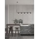 Black Metal & Clear Glass LED G9 5x6 Watt 230 Volt IP20 Bulb Excluded L: 128 H: 120 cm 9536419