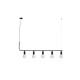 Black Metal & Clear Glass LED G9 5x6 Watt 230 Volt IP20 Bulb Excluded L: 128 H: 120 cm 9536419