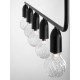 Black Metal & Clear Glass LED G9 5x6 Watt 230 Volt IP20 Bulb Excluded L: 128 H: 120 cm 9536419