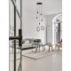 Black Metal & Clear Glass LED G9 5x6 Watt 230 Volt IP20 Bulb Excluded D: 40 H: 150 cm 9536420