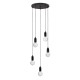Black Metal & Clear Glass LED G9 5x6 Watt 230 Volt IP20 Bulb Excluded D: 40 H: 150 cm 9536420