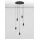 Black Metal & Clear Glass LED G9 5x6 Watt 230 Volt IP20 Bulb Excluded D: 40 H: 150 cm 9536420