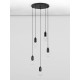 Black Metal & Clear Glass LED G9 5x6 Watt 230 Volt IP20 Bulb Excluded D: 40 H: 150 cm 9536420