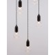 Black Metal & Clear Glass LED G9 5x6 Watt 230 Volt IP20 Bulb Excluded D: 40 H: 150 cm 9536420