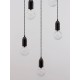Black Metal & Clear Glass LED G9 5x6 Watt 230 Volt IP20 Bulb Excluded D: 40 H: 150 cm 9536420