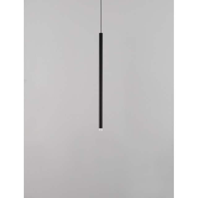 Black Aluminum LED 6 Watt 220-240 Volt 365Lm 3000K IP20 D: 8 H: 150 cm Adjustable Height