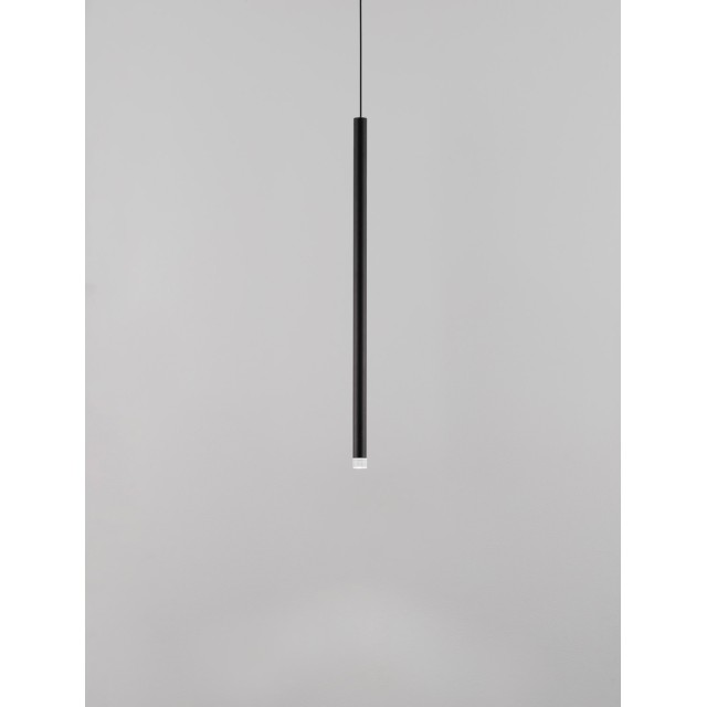 Black Aluminum LED 6 Watt 220-240 Volt 365Lm 3000K IP20 D: 8 H: 150 cm Adjustable Height