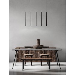 Black AluminumLED 27 Watt 220-240 Volt1301Lm 3000K IP20L: 110 H: 150 cm Adjustable Height